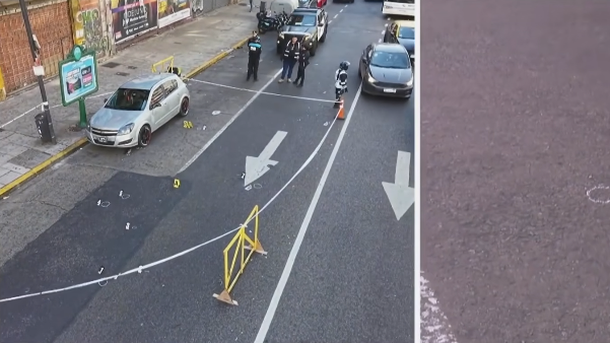 Sobre el pavimento, la Policía Científica secuestró seis vainas servidas de calibre a determinar.
