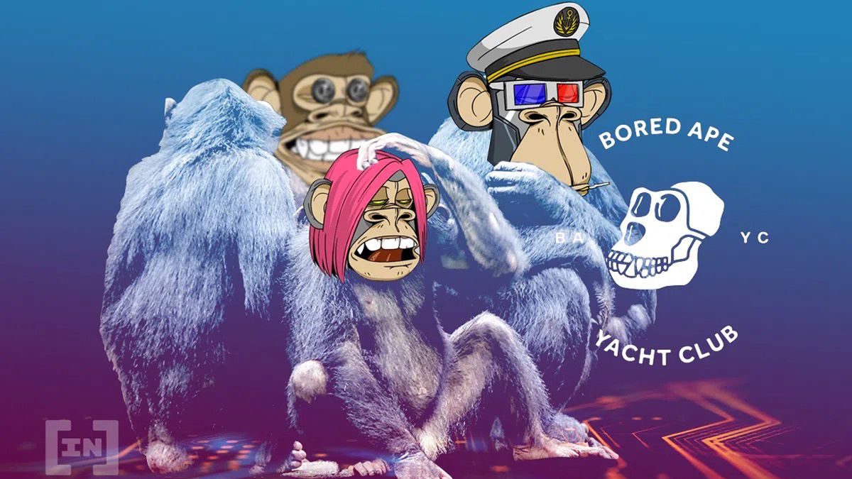 Los reconocidos NFT de los simios son parte de una colección de 10.000 piezas de Bored Ape Yacht Club (BAYC). (Foto BeInCrypto)