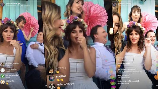 El chiste de Luis Machín durante un vivo de Instagram de Gimena Accardi sobre el rating de la novela