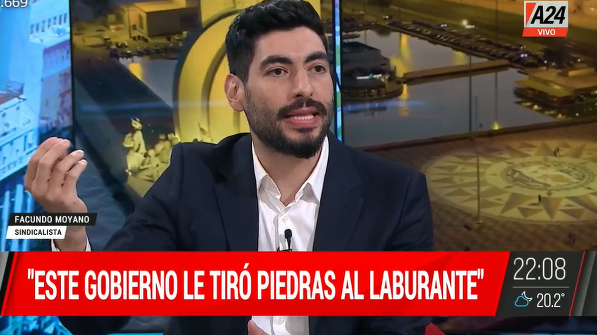 Facundo Moyano apuntó contra el gobierno por la derrota en las elecciones. (Foto: captura A24)