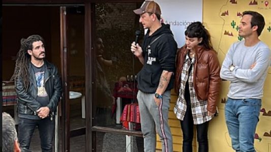 Nicolás Vázquez, Gimena Accardi y Benjamín Rojas participaron de una acción solidaria en Jujuy
