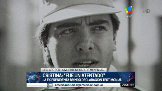 Cristina Kirchner declaró por la muerte de Menem Jr y dijo que fue un atentado
