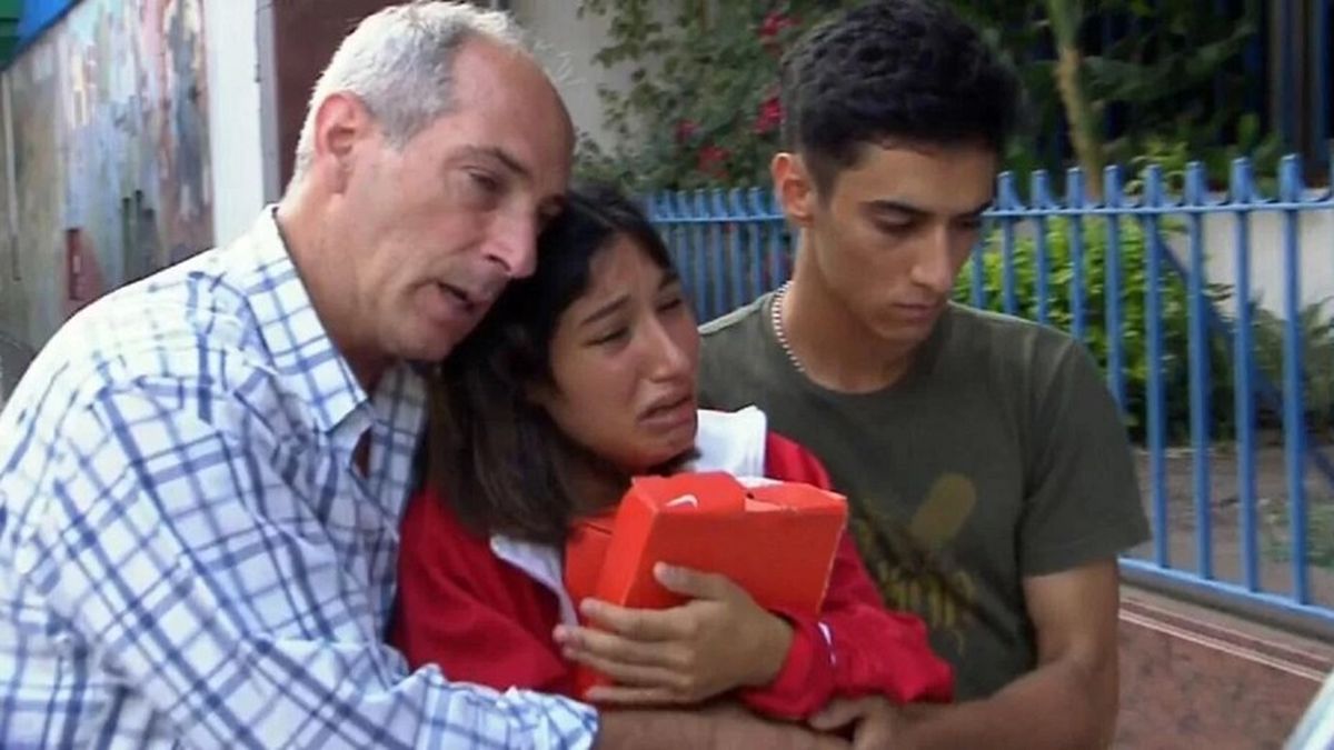 Julieta Rossi junto a su familia. Imagen de archivo (Telam).