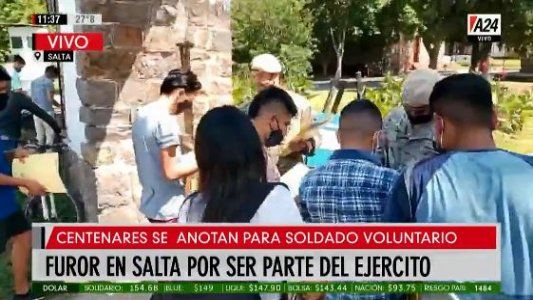 Salta: furor por los jóvenes que buscan anotarse como voluntarios del Ejército