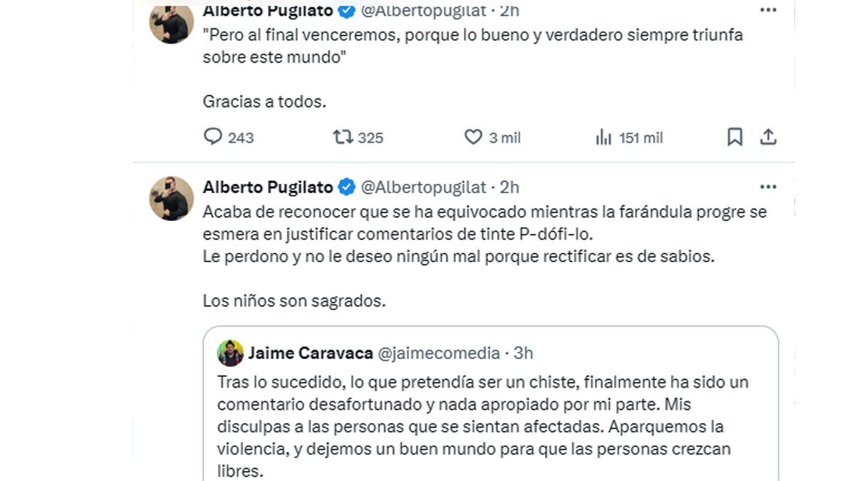 Agresor y agredido hicieron las paces en la comisar&iacute;a y luego por las redes sociales (Foto: cuenta de Alberto "Pugilato" en X).