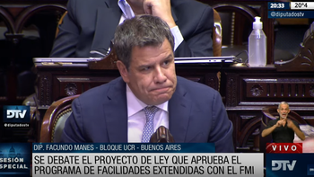Acuerdo con el FMI: Facundo Manes apoyó el proyecto pero advirtió que no es la cura de la enfermedad. (Captura) Acuerdo con el FMI: Facundo Manes apoyó el proyecto pero advirtió que no es la cura de la enfermedad. (Captura)