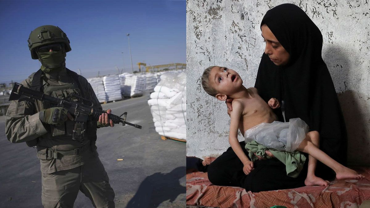 Niños desnutridos en Gaza. Israel controla el territorio y no permite la ayuda humanitaria
