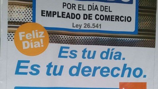 Por el día del empleado de comercio el lunes habrá muchos locales cerrados