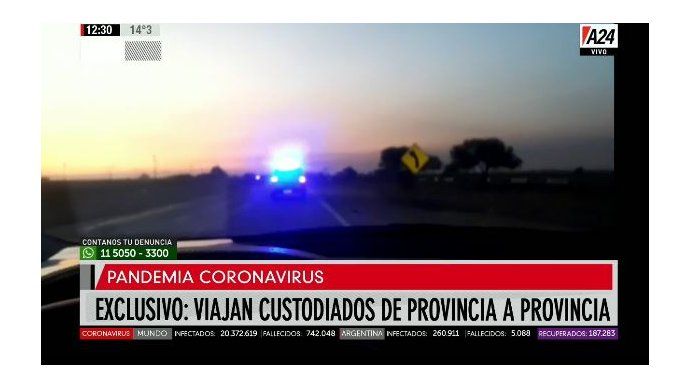 Así custodiaban a varados que necesitaban ir de una provincia a otra