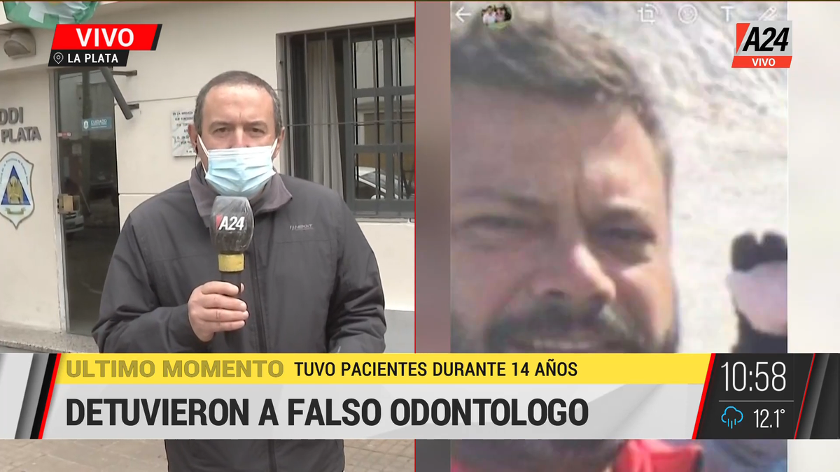 La Plata: cayó un falso odontólogo que no dejaba sonrisas. (Captura de Tv)