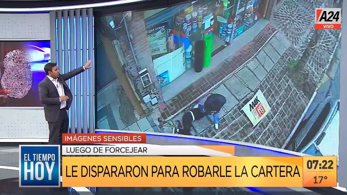 Ciudad Evita: así le disparó a una jubilada para robarle. (Captura de Tv)