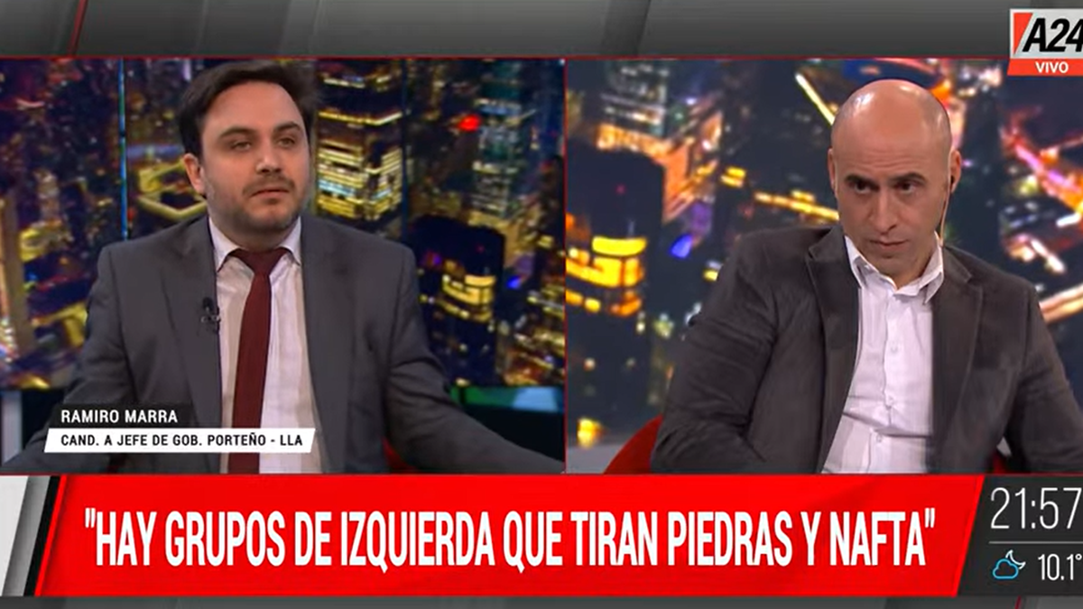 Ramiro Marra apuntó contra la inseguridad en la Ciudad. (Foto: captura A24)