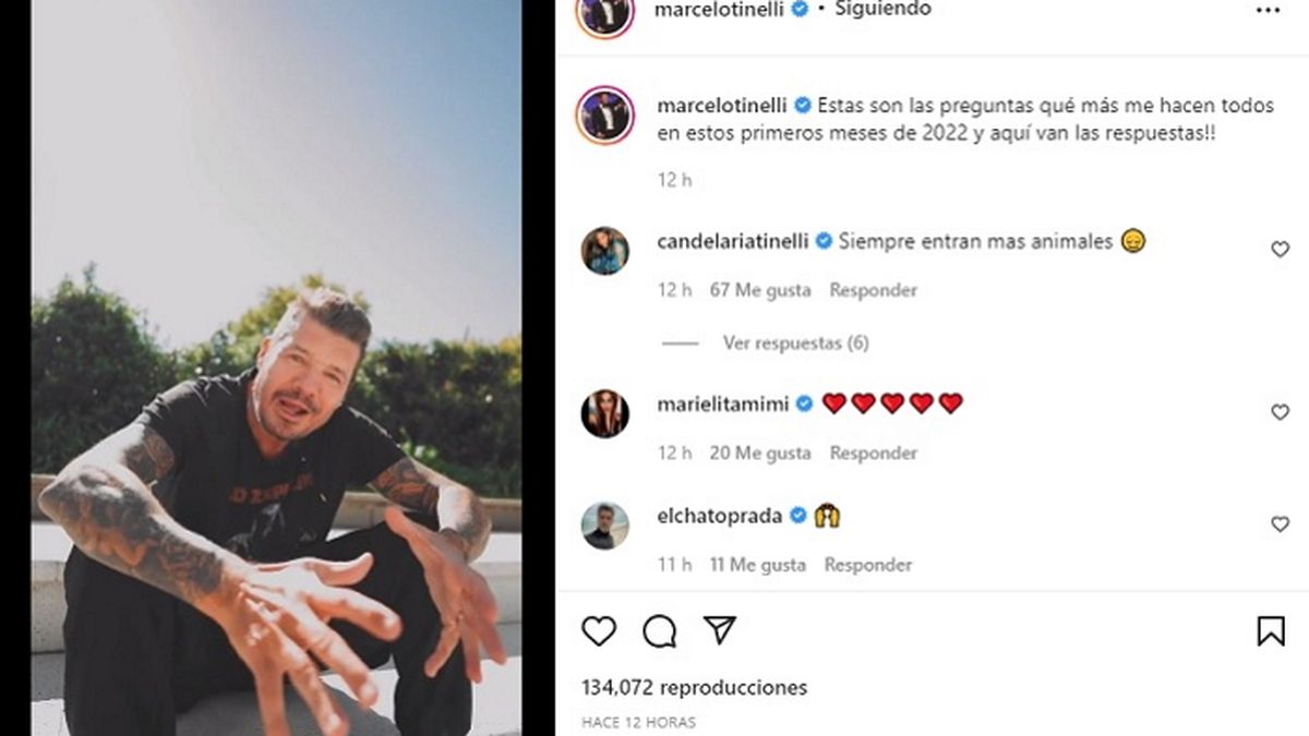 Marcelo Tinelli habl&oacute; a trav&eacute;s de sus redes sociales, donde confirm&oacute; que vuelve a la pantalla del Trece a partir de mitad de a&ntilde;o, entre otras consultas que respondi&oacute;.&nbsp;