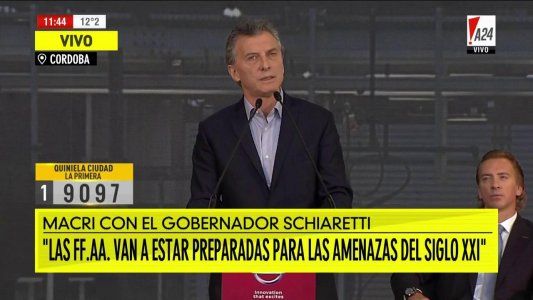 Macri respaldó su proyecto para reorganizar las FF.AA. y les pegó a Massa y Scioli: Rechazan la idea, pero proponían lo mismo