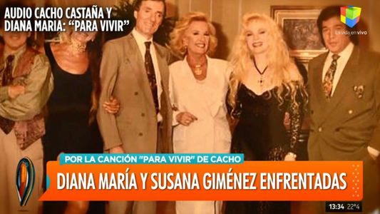 Susana Giménez y Diana María, enfrentadas por una canción de Cacho Castaña