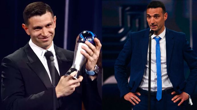 La fuerte reacción de Lionel Scaloni cuando Dibu Martínez recibió el premio a mejor arquero