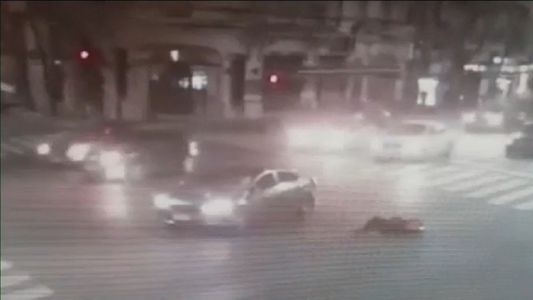 Se conoció el video del accidente de Franco Rinaldi contra una delivery en Palermo