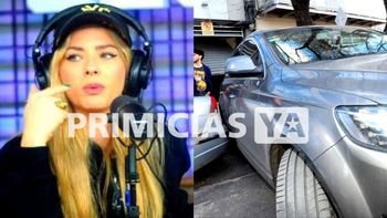 La China Suárez quiso huir de la prensa y chocó con su auto: fotos exclusivas