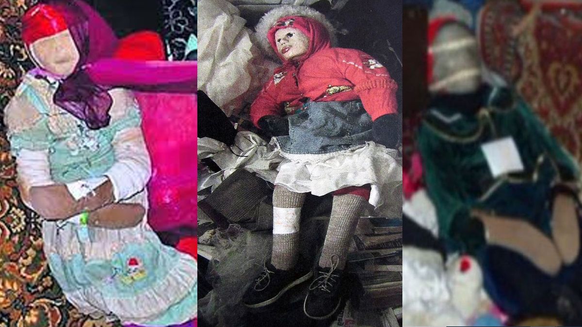 Parecen mu&ntilde;ecas, pero en realidad, son cuerpos de ni&ntilde;as muertas, momificadas y cubiertas sus caras con papel Mach&eacute;. (Foto: A24.com)