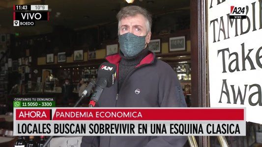 El llanto y el pedido de ayuda de uno de los dueños de la Esquina Homero Manzi ante la crisis: Esto es un mazazo