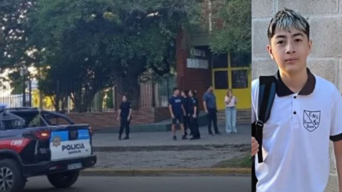 Un alumno de 15 años entró armado al colegio y mató a un compañero en Santa Fe