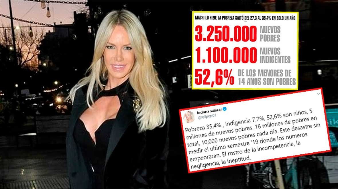 Luciana Salazar apuntó contra el Gobierno ante los datos de la pobreza: El rostro de la incompetencia, la negligencia, la ineptitud