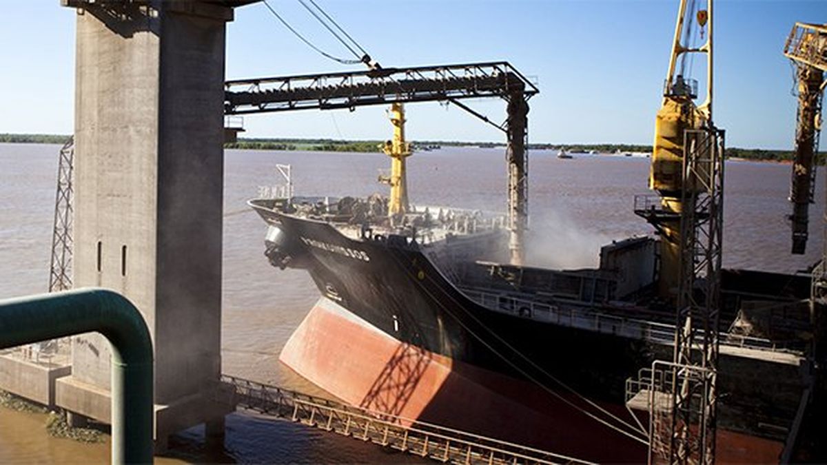 Los puertos del Gran Rosario tuvieron el nivel de carga más bajo más de 20  años por la bajante del río Paraná