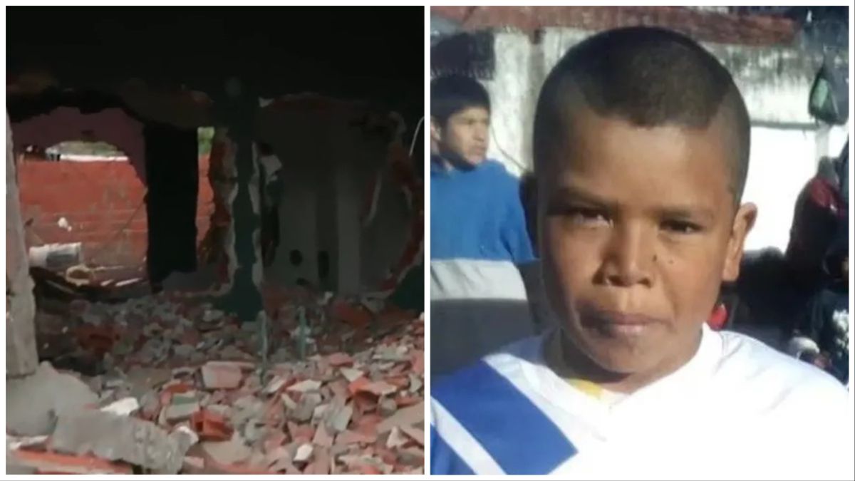 Así quedó la casa del narco acusado del crimen. Foto: captura de Tv.&nbsp;