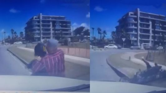 Video: motochorros le robaron a una pareja de argentinos y un testigo los persiguió y embistió