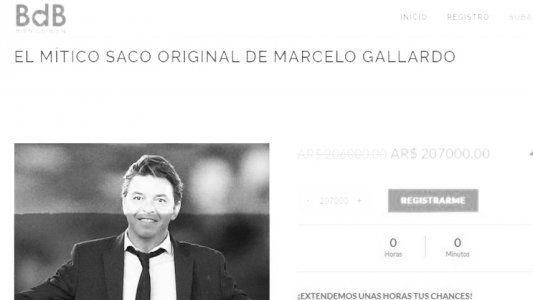 El saco de Gallardo fue vendido en una subasta a beneficio por 207 mil pesos