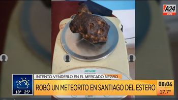 Salta: intentó robarse un meteorito, pero así lo atraparon. (Captura de Tv) Salta: intentó robarse un meteorito, pero así lo atraparon. (Captura de Tv)
