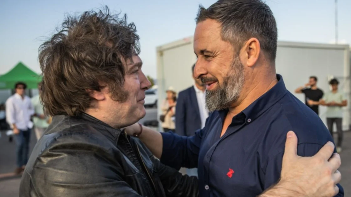 Javier Milei junto a Santiago Abascal