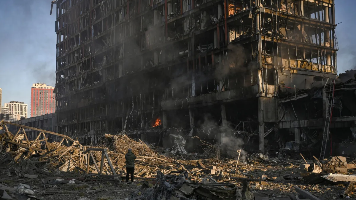 Rusia destruyó un centro comercial en Kiev (Foto: Getty Images).