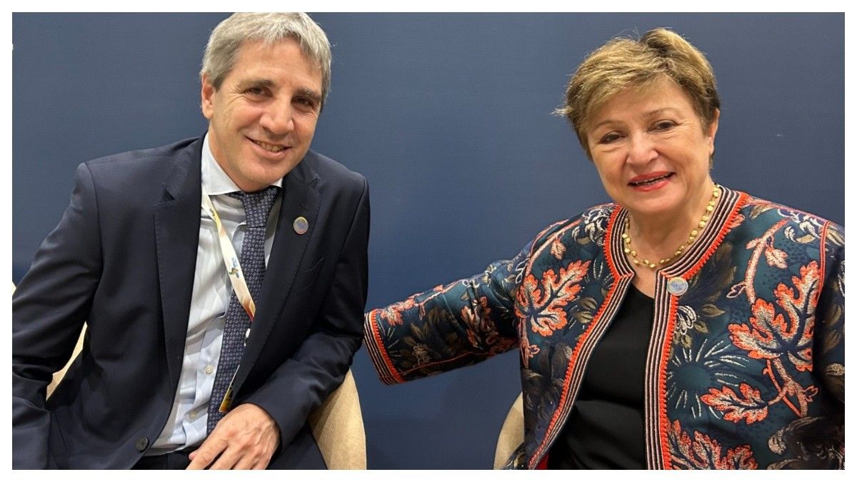 El ministro Luis Caputo y la titular del FMI