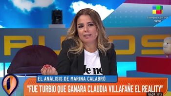 Marina Calabró regresó a Intrusos e hizo una dura crítica a MasterChef por el triunfo de Claudia Villafañe