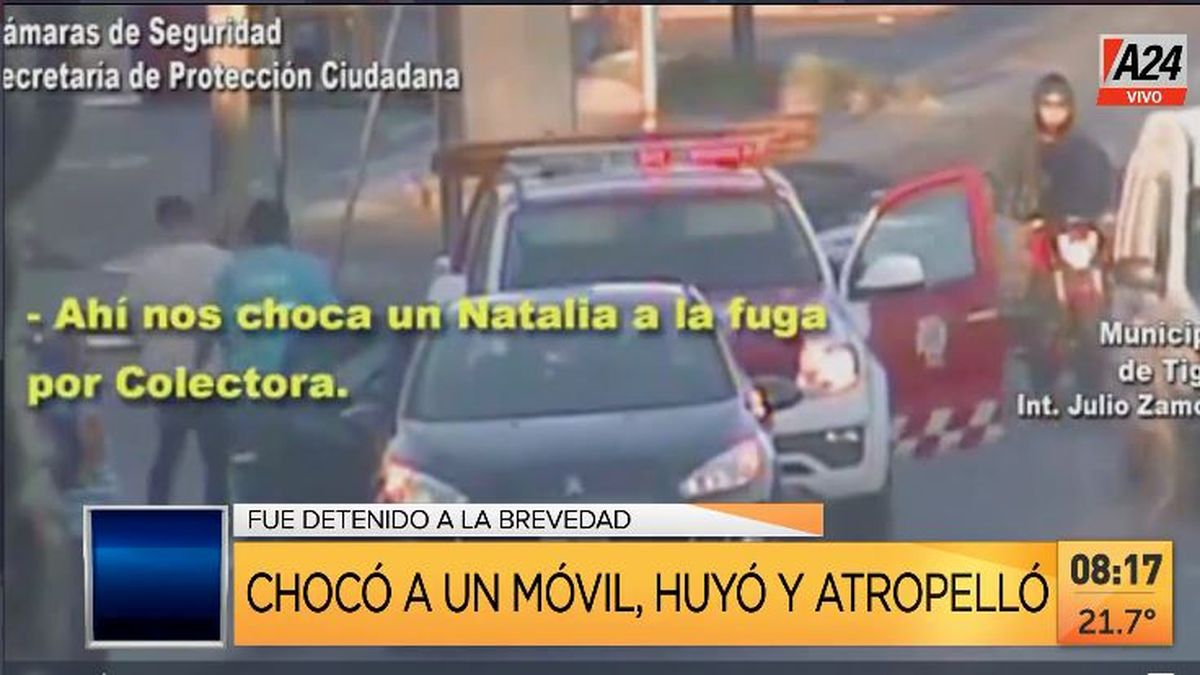 Tigre: ebrio chocó un móvil