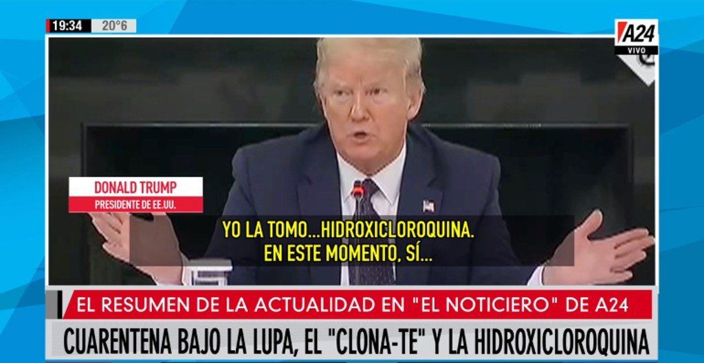 El resumen del día de A24: coronavirus, Trump y Mühlberger