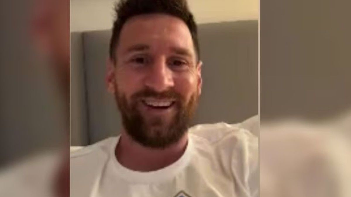La videollamada de Lionel Messi con una figura de Chile.&nbsp;
