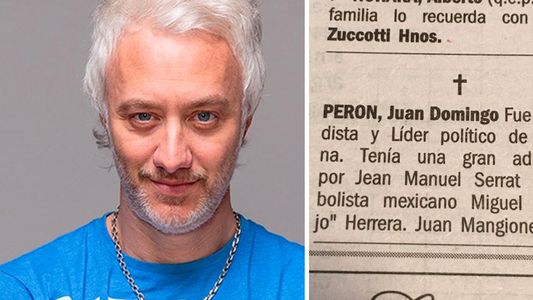 El extraño aviso fúnebre en el diario Clarín que descubrió Andy Kusnetzoff sobre Perón
