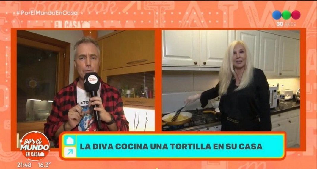 Susana Giménez cocinó su primera tortilla en televisión: mirá cómo le salió