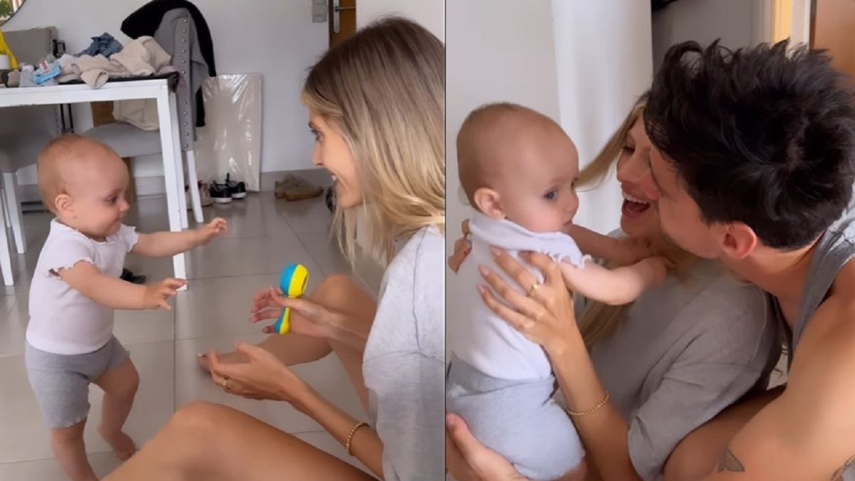 Cande Ruggeri mostró el video más emotivo de los primeros pasos de su hija Vita