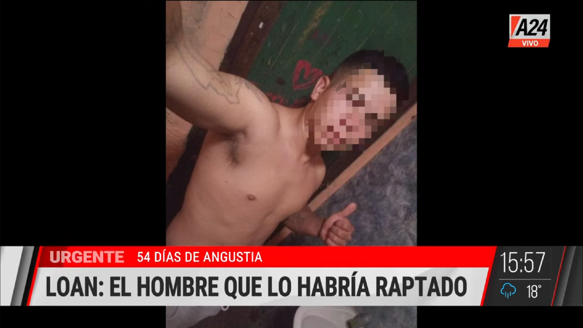Caso Loan: quién es el hombre “encapuchado” que lo habría raptado. (Foto: captura A24)