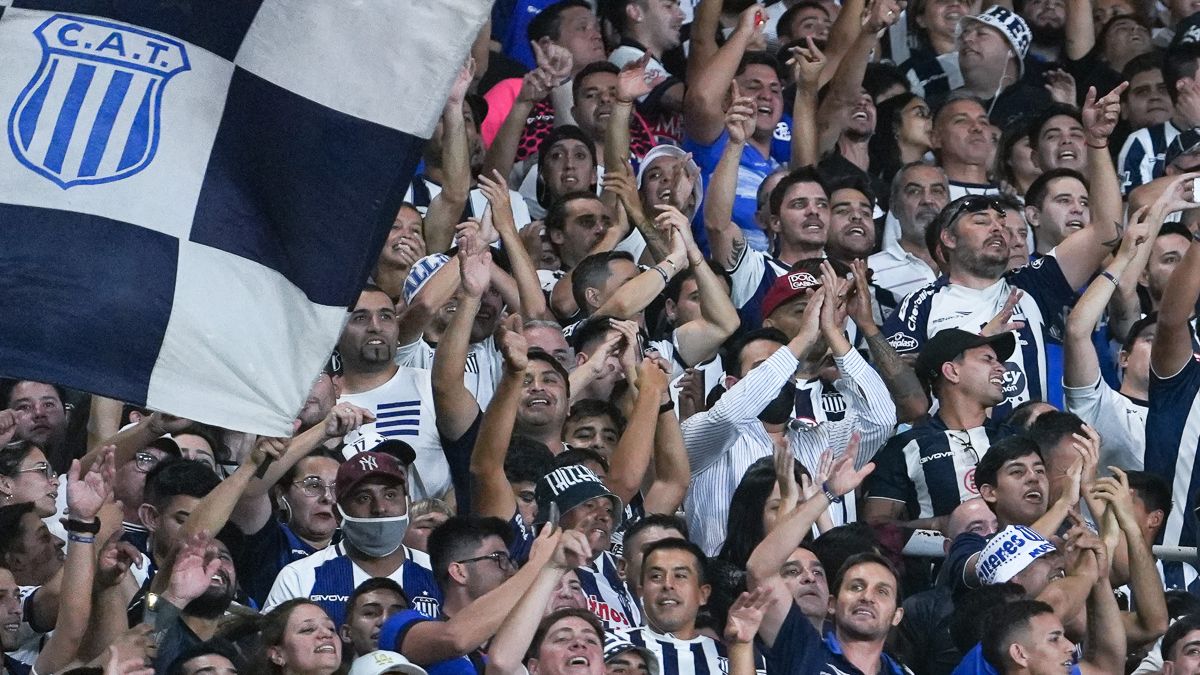 Los hinchas de Talleres disfrutaron el triunfo de su equipo.