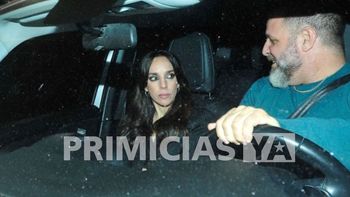 Así se retiraba Tamara Pettinato y su novio tras hablar sobre el escándalo con Alberto Fernández: las imágenes