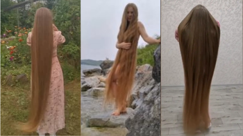 De no creer: no se corta el pelo hace 20 años y la apodan rapunzel rusa