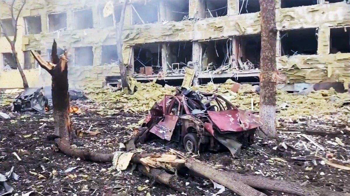 Así está hoy la ciudad de Mariupol. Fuente: Télam.&nbsp;