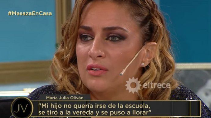 María Julia Oliván, al borde de las lágrimas: Mi hijo se tiró al piso, se puso a llorar, no quería irse