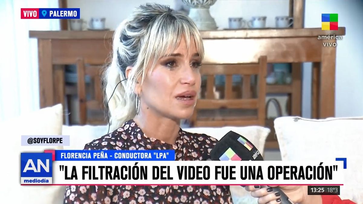 El dolor en vivo de Florencia Peña: totalmente quebrada en la entrevista  con Guillermo Andino y María Belén Ludueña