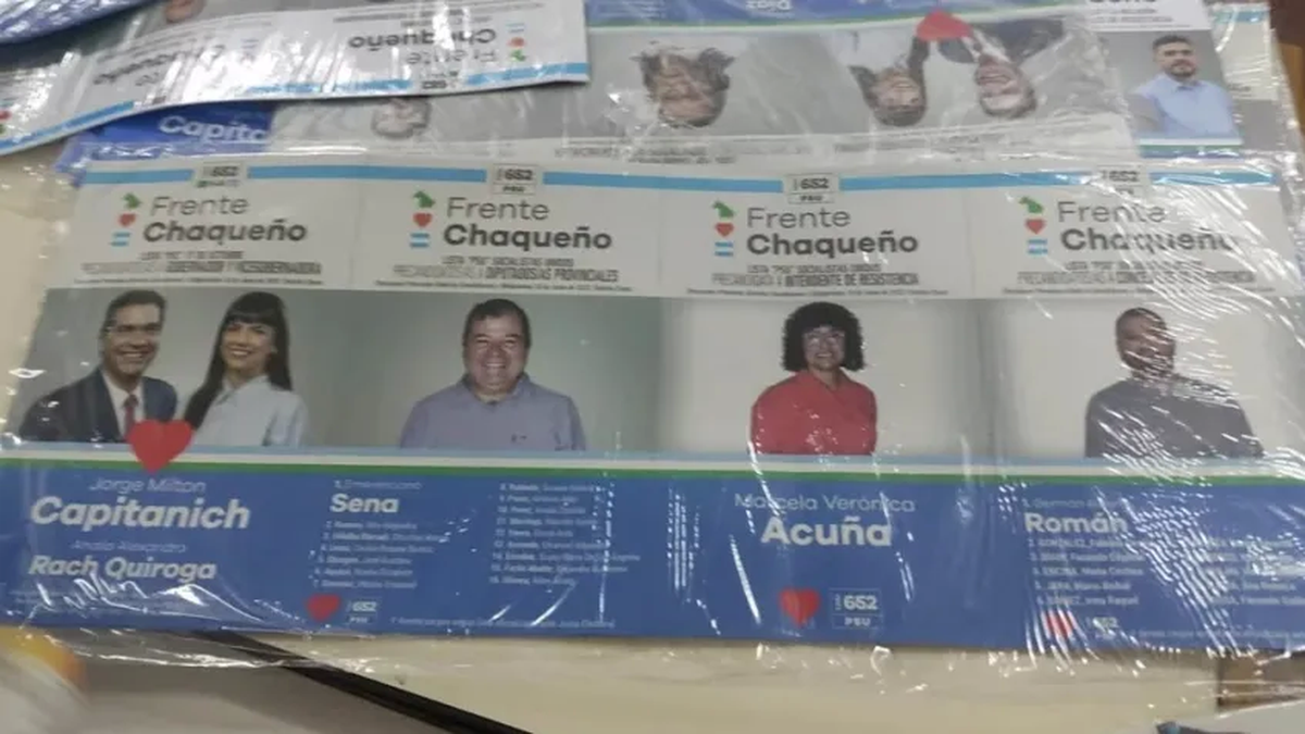 Emerenciano Sena y Marcela Acuña figuraron en algunas boletas del Frente Chaqueño que no se llegaron a reimprimir (Foto: NA).