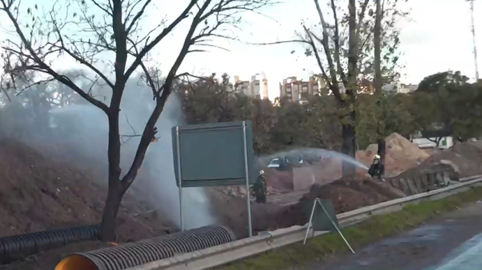 El escape de gas en la Autopista Dellepiane fue solucionado y liberaron el tránsito luego de horas de caos